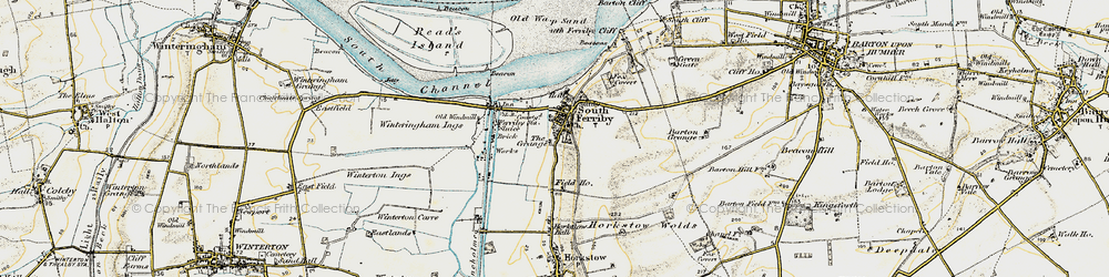Old map of South Ferriby in 1903-1908