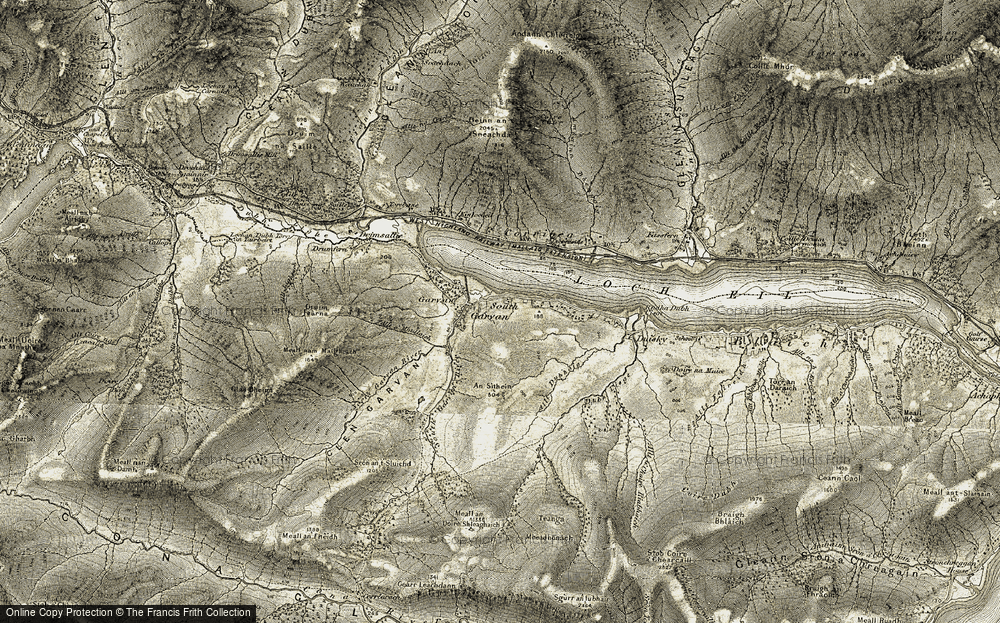 Old Map of South Garvan, 1906-1908 in 1906-1908