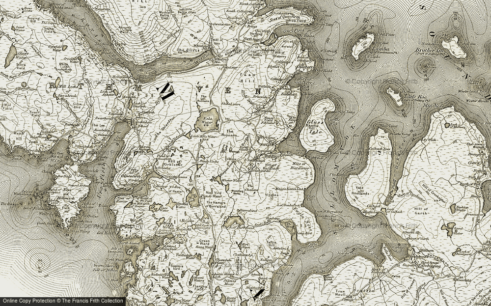 Old Map of Historic Map covering Wester Water in 1912