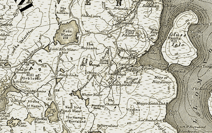 Old map of Burgan in 1912