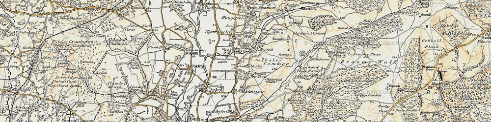 Old map of South Gorley in 1897-1909