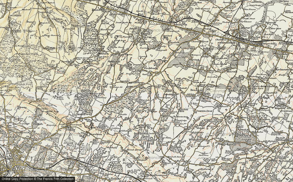 Old Map of South Green, 1897-1898 in 1897-1898