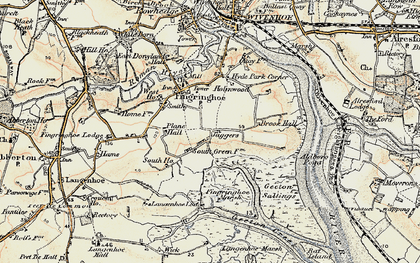 Old map of Langenhoe Marsh in 1898-1899