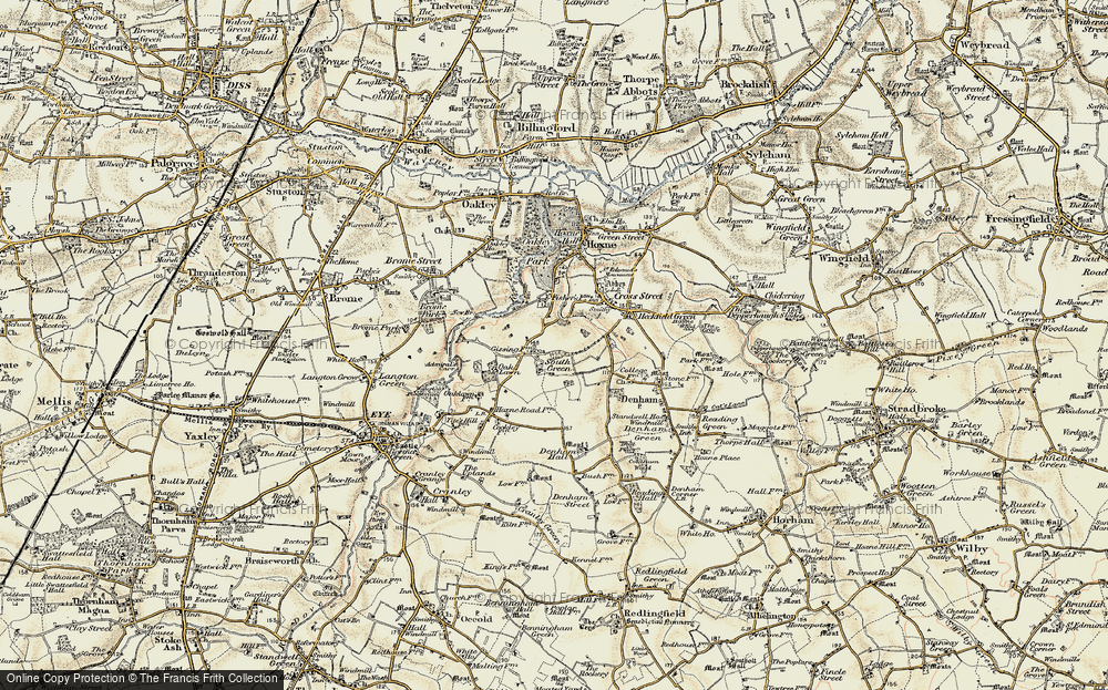 Old Map of Historic Map covering Admiral's Carr in 1901-1902