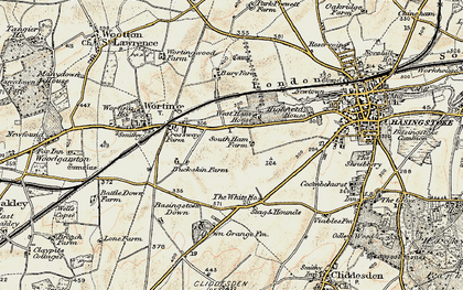 Old map of South Ham in 1897-1900