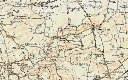 Old map of South Hanningfield in 1898