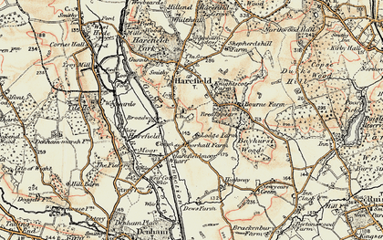 Old map of South Harefield in 1897-1898