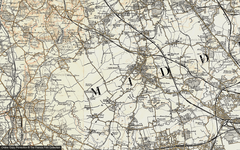 Old Map of South Harrow, 1897-1898 in 1897-1898