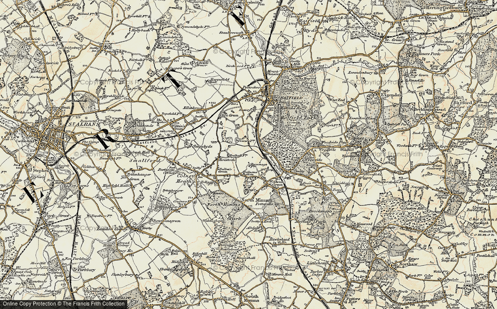 Old Map of South Hatfield, 1898 in 1898