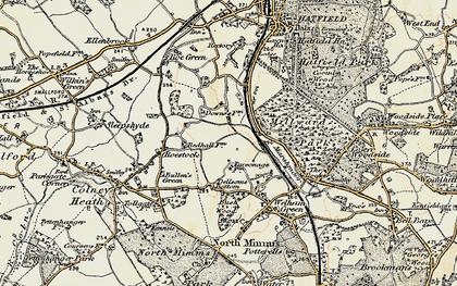 Old map of South Hatfield in 1898