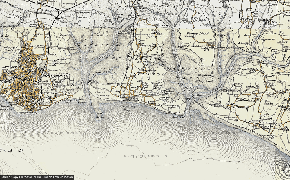 Old Map of South Hayling, 1897-1899 in 1897-1899