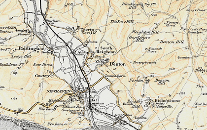 Old map of South Heighton in 1898