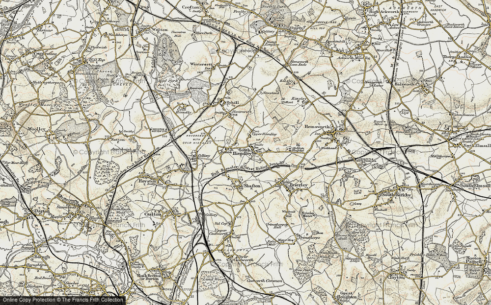 Old Map of South Hiendley, 1903 in 1903