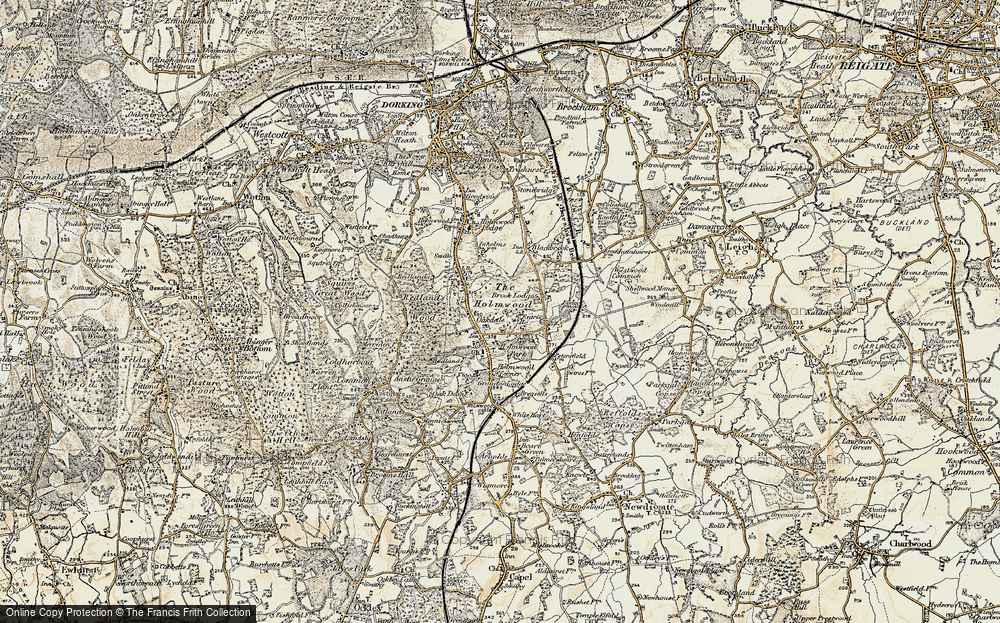 Old Map of South Holmwood, 1898-1909 in 1898-1909