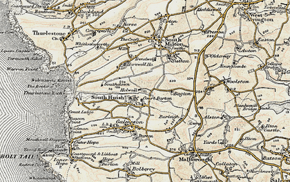 Old map of South Huish in 1899