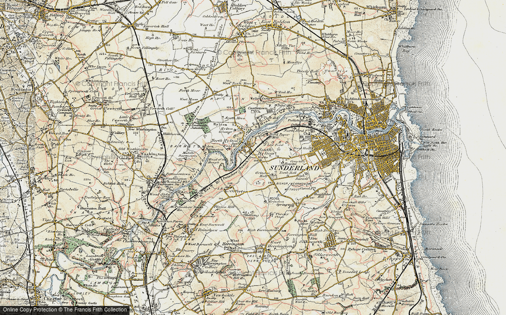 Old Map of South Hylton, 1901-1904 in 1901-1904