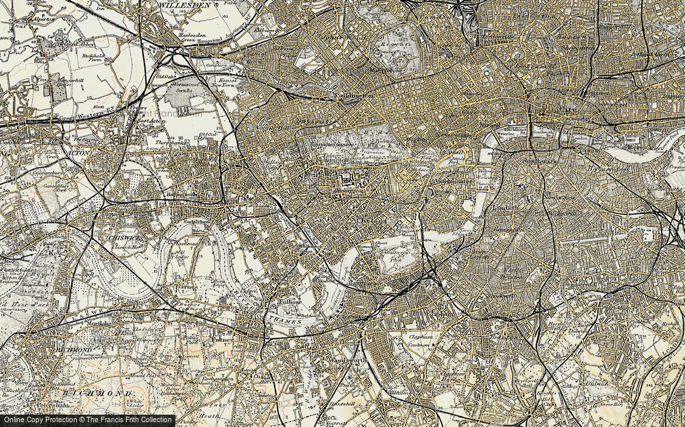 Old Map of South Kensington, 1897-1909 in 1897-1909