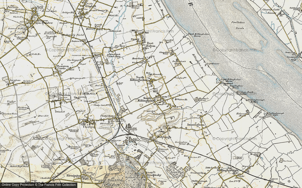 Old Map of South Killingholme, 1903-1908 in 1903-1908