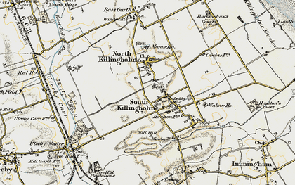 Old map of South Killingholme in 1903-1908