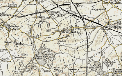 Old map of South Kirkby in 1903