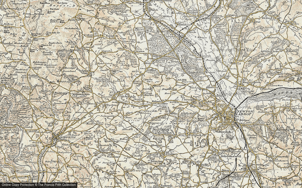Old Map of South Knighton, 1899 in 1899