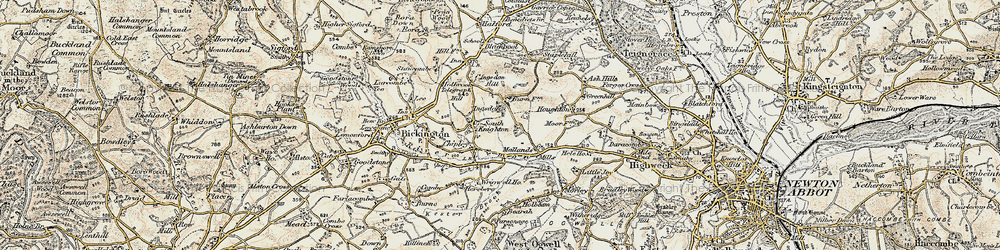 Old map of Wrigwell in 1899
