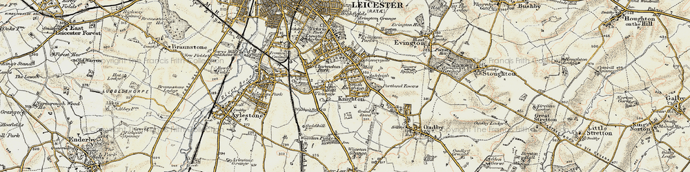 Old map of South Knighton in 1901-1903