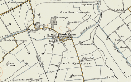Old map of South Kyme in 1902-1903