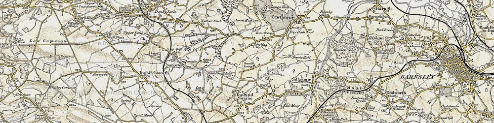 Old map of South Lane in 1903