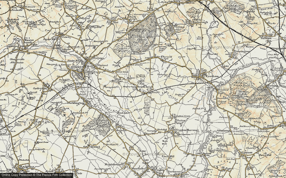 Old Map of South Leigh, 1898-1899 in 1898-1899