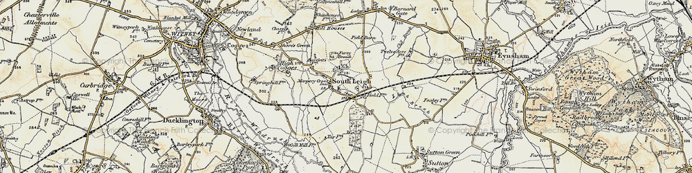 Old map of South Leigh in 1898-1899