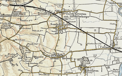 Old map of South Leverton in 1902-1903