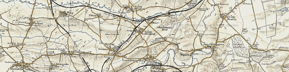 Old map of South Luffenham in 1901-1903