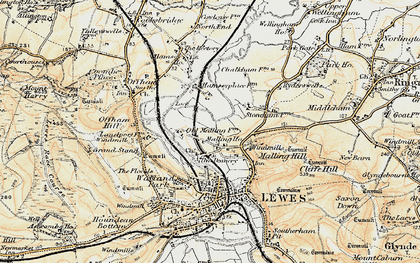 Old map of South Malling in 1898