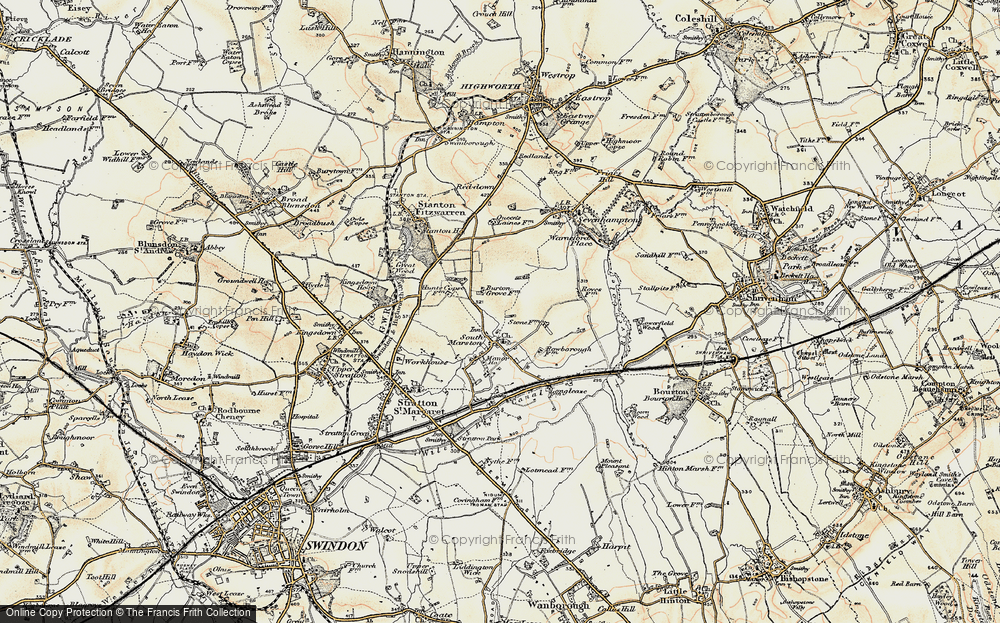Old Map of South Marston, 1898-1899 in 1898-1899