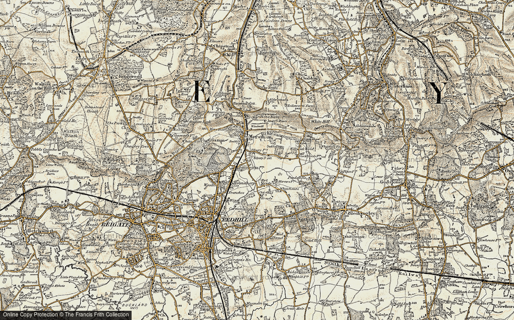 Old Map of South Merstham, 1898-1902 in 1898-1902