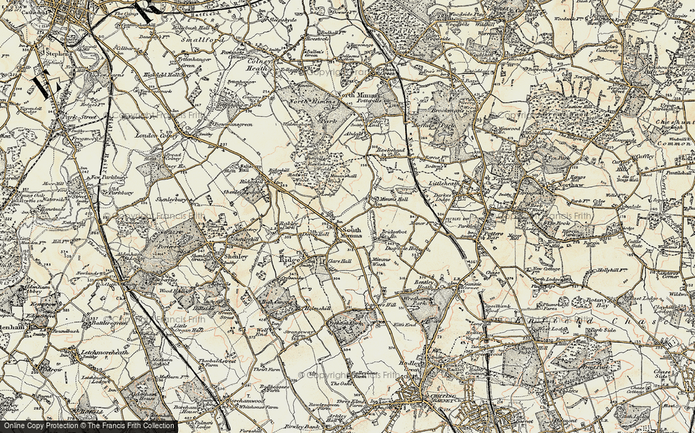 Old Map of South Mimms, 1897-1898 in 1897-1898