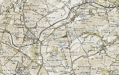 Old map of South Moor in 1901-1904