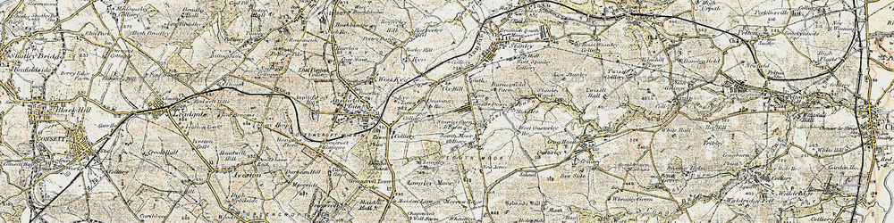 Old map of South Moor in 1901-1904