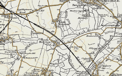 Old map of South Moreton in 1897-1898
