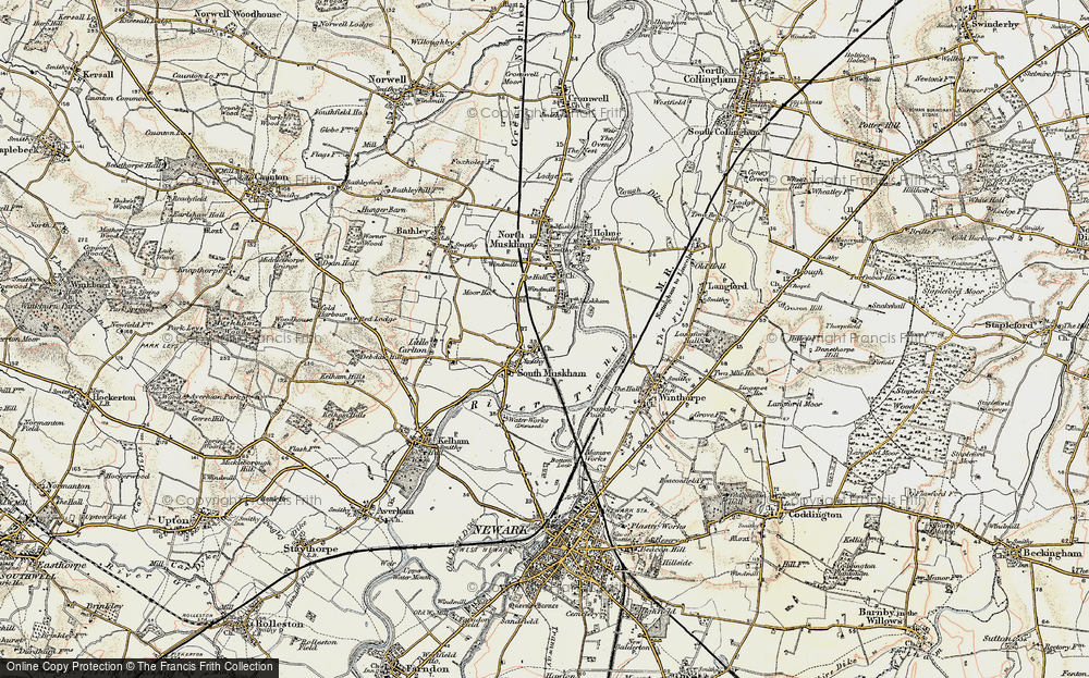 Old Map of South Muskham, 1902-1903 in 1902-1903