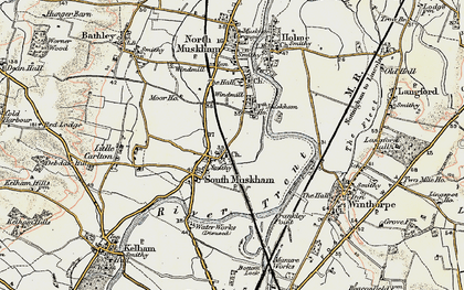 Old map of South Muskham in 1902-1903