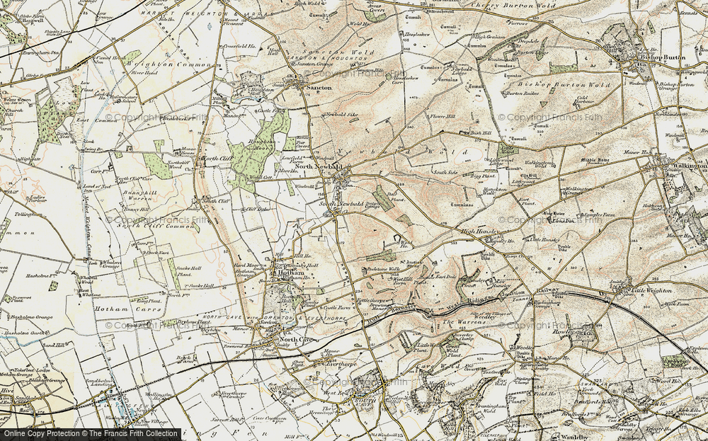 Old Map of South Newbald, 1903-1908 in 1903-1908