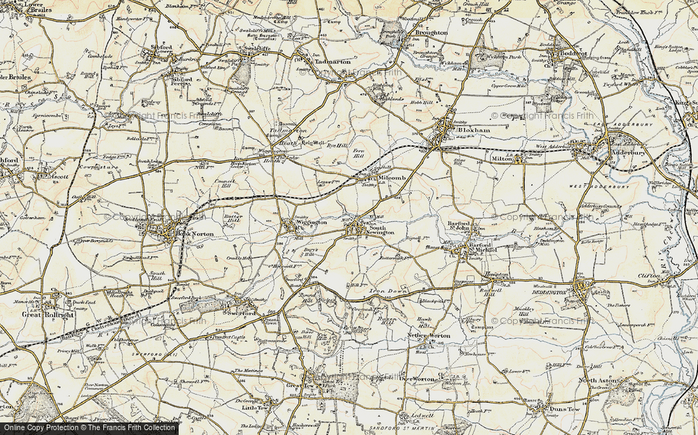 Old Map of Historic Map covering Buttermilk Stud in 1898-1899