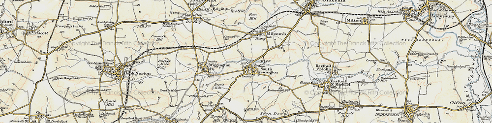 Old map of South Newington in 1898-1899