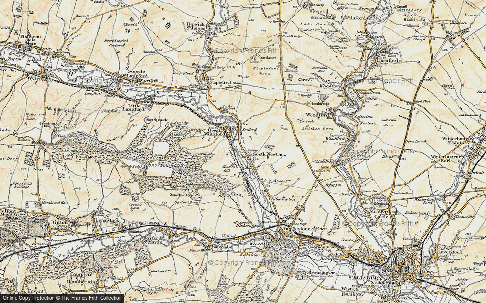 Old Map of South Newton, 1897-1899 in 1897-1899