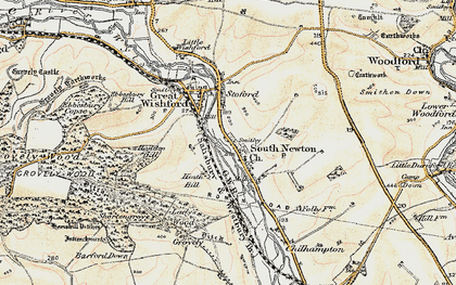 Old map of South Newton in 1897-1899