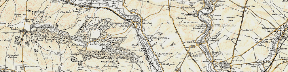 Old map of South Newton in 1897-1899