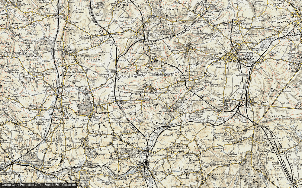 Old Map of South Normanton, 1902-1903 in 1902-1903