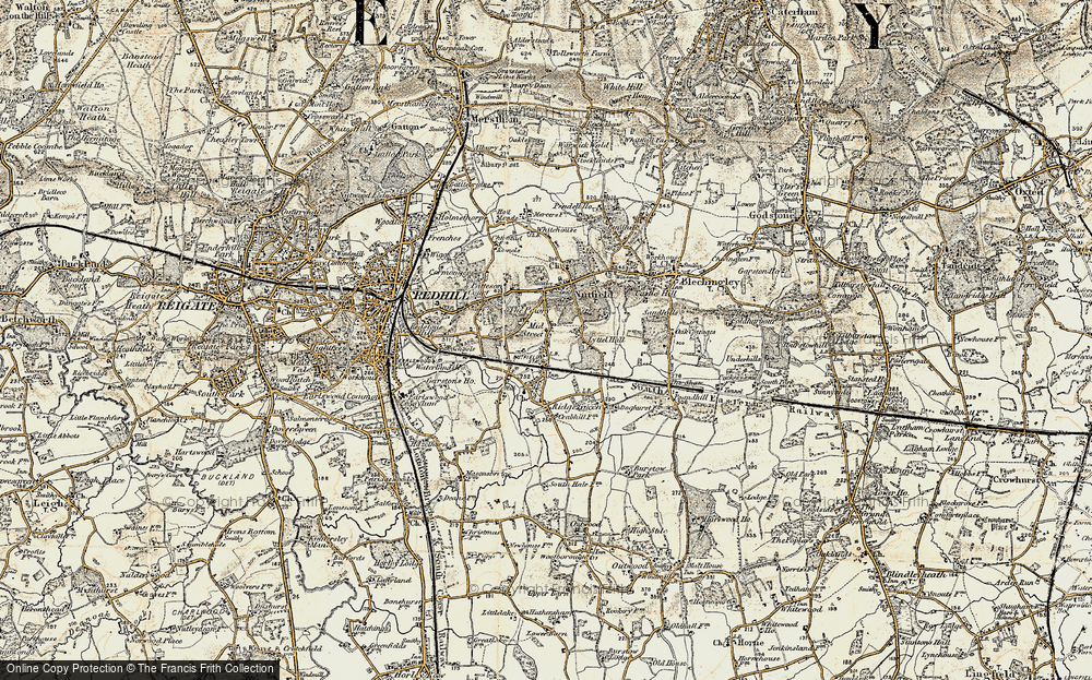 Old Map of South Nutfield, 1898-1902 in 1898-1902